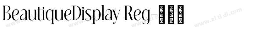 BeautiqueDisplay Reg字体转换